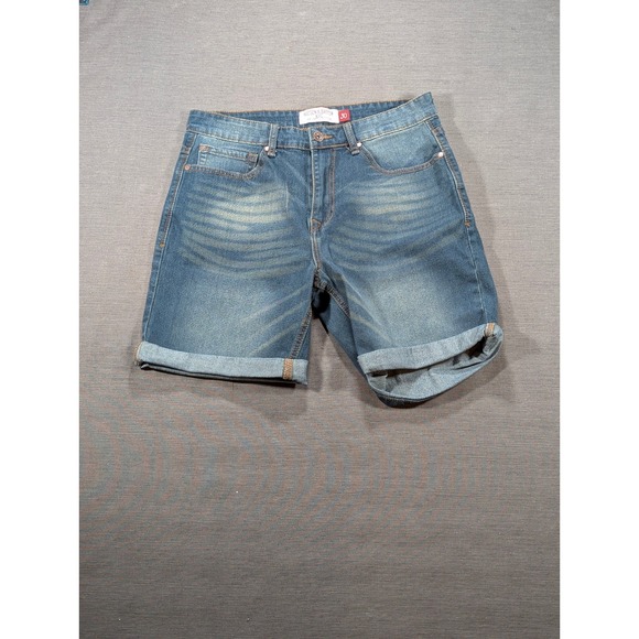 Hudson & Barrow NYC Other - Hudson & Barrow NYC Mens Slim Stretch Denim Jean Shorts Size 30 Blue Cuffed